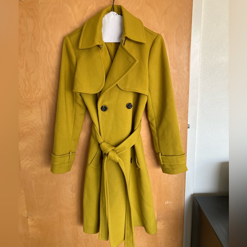 Yellow Ann Taylor Spring Trench Coat